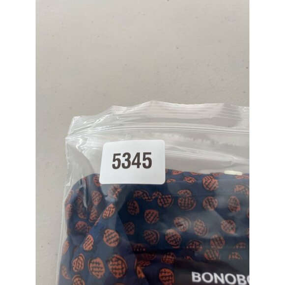 Bonobos Slim Fit Mens Button-Up Shirt Size L Orange Navy Pineapple Print Preppy - Picture 12 of 13